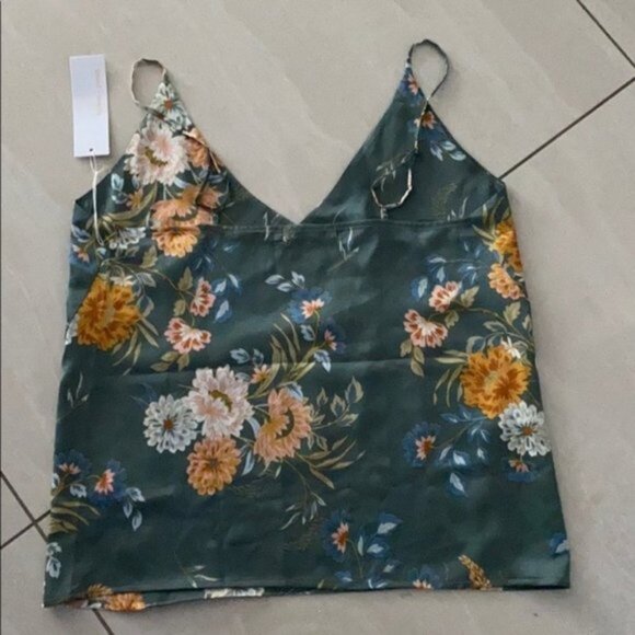 Bishop & Young Marisa Women Floral All Over Print V-Neck Camisole Size Large - Picture 3 of 5